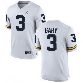 Wholesale Cheap Men\'s Michigan Wolverines #3 Rashan Gary White Stitched College Football Brand Jordan NCAA Jersey