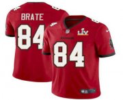 Wholesale Cheap Men's Tampa Bay Buccaneers #84 Cameron Brate Red 2021 Super Bowl LV Limited Stitched NFL Jersey