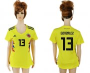 Wholesale Cheap Women's Colombia #13 Gonzalez Home Soccer Country Jersey