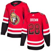 Wholesale Cheap Adidas Senators #28 Connor Brown Red Home Authentic Drift Fashion Stitched NHL Jersey