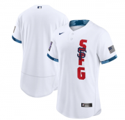 Wholesale Cheap Men's San Francisco Giants Blank 2021 White All-Star Flex Base Stitched MLB Jersey