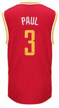 Wholesale Cheap Men\'s Houston Rockets #3 Chris Paul Red With Gold Stitched NBA Adidas Revolution 30 Swingman Jersey