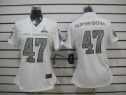 Wholesale Cheap Nike New Orleans White Super Bowl XLVII Women's Elite Jersey