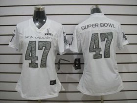 Wholesale Cheap Nike New Orleans White Super Bowl XLVII Women\'s Elite Jersey
