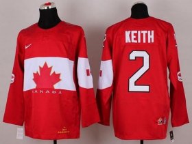 Wholesale Cheap Olympic 2014 CA. #2 Duncan Keith Red Stitched NHL Jersey
