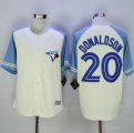 Wholesale Cheap Blue Jays #20 Josh Donaldson Cream/Blue Exclusive New Cool Base Stitched MLB Jersey