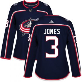 Wholesale Cheap Adidas Blue Jackets #3 Seth Jones Navy Blue Home Authentic Women\'s Stitched NHL Jersey