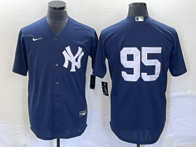 Wholesale Cheap Men\'s New York Yankees #95 Oswaldo Cabrera Navy Blue Cool Base Stitched Baseball Jersey