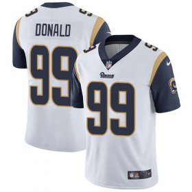 Wholesale Cheap Nike Rams #99 Aaron Donald White Men\'s Stitched NFL Vapor Untouchable Limited Jersey