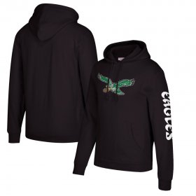 Wholesale Cheap Philadelphia Eagles Mitchell & Ness Classic Team Pullover Hoodie Black
