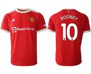 Wholesale Cheap Men 2021-2022 Club Manchester United home red aaa version 10 Adidas Soccer Jersey