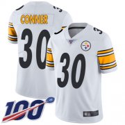 Wholesale Cheap Nike Steelers #30 James Conner White Men's Stitched NFL 100th Season Vapor Limited Jersey