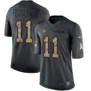 Wholesale Cheap Nike Cardinals #11 Larry Fitzgerald Black Youth Stitched NFL Limited 2016 Salute to Service Jersey