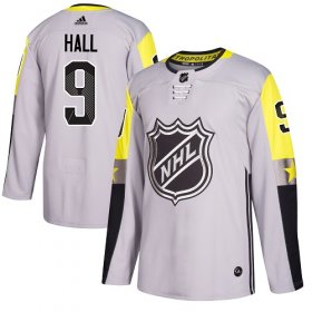 Wholesale Cheap Adidas Devils #9 Taylor Hall Gray 2018 All-Star Metro Division Authentic Stitched Youth NHL Jersey