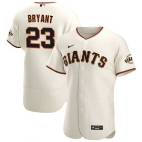Wholesale Cheap Men\'s San Francisco Giants #23 Kris Bryant Cream Flex Base Nike Jersey