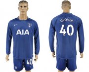 Wholesale Cheap Tottenham Hotspur #40 Glover Away Long Sleeves Soccer Club Jersey