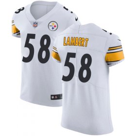 Wholesale Cheap Nike Steelers #58 Jack Lambert White Men\'s Stitched NFL Vapor Untouchable Elite Jersey