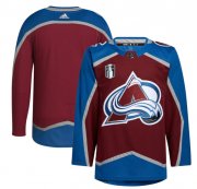 Wholesale Cheap Men's Colorado Avalanche Blank 2022 Burgundy Stanley Cup Final Patch Stitched Jersey