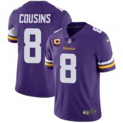 Wholesale Cheap Men's Minnesota Vikings 2022 #8 Kirk Cousins Purple With 4-Star C Patch Vapor Untouchable Limited Stitched NFL Jersey
