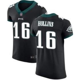 Wholesale Cheap Nike Eagles #16 Mack Hollins Black Alternate Men\'s Stitched NFL Vapor Untouchable Elite Jersey