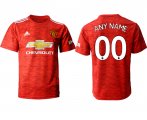 Wholesale Cheap Men 2020-2021 club Manchester United home aaa version customized red Soccer Jerseys