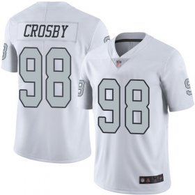 Wholesale Cheap Men\'s Oakland Raiders #98 Maxx Crosby White Limited Rush Vapor Untouchable Football Jersey