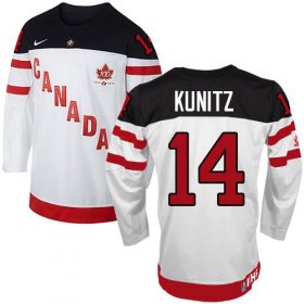 Wholesale Cheap Olympic CA. #14 Chris Kunitz White 100th Anniversary Stitched NHL Jersey