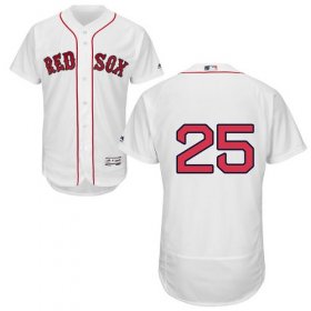 Wholesale Cheap Red Sox #25 Jackie Bradley Jr White Flexbase Authentic Collection Stitched MLB Jersey