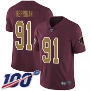Wholesale Cheap Nike Redskins #91 Ryan Kerrigan Burgundy Red Alternate Men's Stitched NFL 100th Season Vapor Limited Jersey