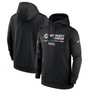 Wholesale Cheap Men's Miami Dolphins 2022 Black Crucial Catch Therma Performance Pullover Hoodie