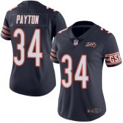 Wholesale Cheap Nike Bears #34 Walter Payton Navy Blue Team Color Women's Stitched NFL 100th Season Vapor Limited Jersey