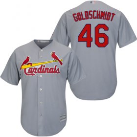 Cheap Men\'s St. Louis Cardinals #46 Paul Goldschmidt Grey Cool Base Stitched Baseball Jersey