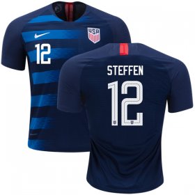 Wholesale Cheap USA #12 Steffen Away Kid Soccer Country Jersey