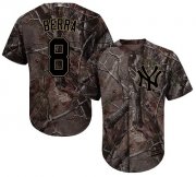Wholesale Cheap Yankees #8 Yogi Berra Camo Realtree Collection Cool Base Stitched MLB Jersey