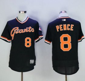Wholesale Cheap Giants #8 Hunter Pence Black Flexbase Authentic Collection Cooperstown Stitched MLB Jersey