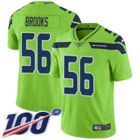 Wholesale Cheap Nike Seahawks #56 Jordyn Brooks Green Men\'s Stitched NFL Limited Rush 100th Season Jersey