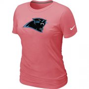 Wholesale Cheap Women's Nike Carolina Panthers Pink Logo T-Shirt