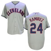 Wholesale Cheap Indians #24 Manny Ramirez Grey New Cool Base Stitched MLB Jersey