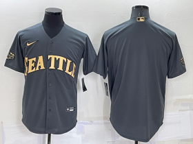 Wholesale Men\'s Seattle Mariners Blank Grey 2022 All Star Stitched Cool Base Nike Jersey