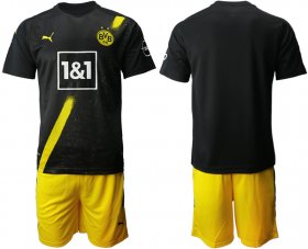Wholesale Cheap Men 2020-2021 club Dortmund away blank black Soccer Jerseys