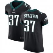 Wholesale Cheap Nike Eagles #37 Tre Sullivan Black Alternate Men's Stitched NFL Vapor Untouchable Elite Jersey