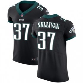 Wholesale Cheap Nike Eagles #37 Tre Sullivan Black Alternate Men\'s Stitched NFL Vapor Untouchable Elite Jersey