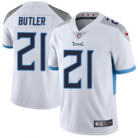 Wholesale Cheap Nike Titans #21 Malcolm Butler White Men\'s Stitched NFL Vapor Untouchable Limited Jersey