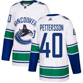 Wholesale Cheap Adidas Canucks #40 Elias Pettersson White Road Authentic Youth Stitched NHL Jersey