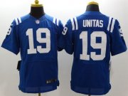 Wholesale Cheap Nike Colts #19 Johnny Unitas Royal Blue Team Color Men's Stitched NFL Elite Jersey