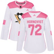 Wholesale Cheap Adidas Penguins #72 Patric Hornqvist White/Pink Authentic Fashion Women's Stitched NHL Jersey