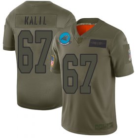 Wholesale Cheap Nike Panthers #67 Ryan Kalil Camo Youth Stitched NFL Limited 2019 Salute to Service Jersey