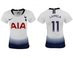 Wholesale Cheap Women\'s Tottenham Hotspur #11 Lamela Home Soccer Club Jersey