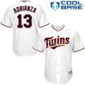 Wholesale Cheap Twins #13 Ehire Adrianza White Cool Base Stitched MLB Jersey