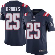 Wholesale Cheap Nike Patriots #25 Terrence Brooks Navy Blue Men's Stitched NFL Limited Rush Jersey